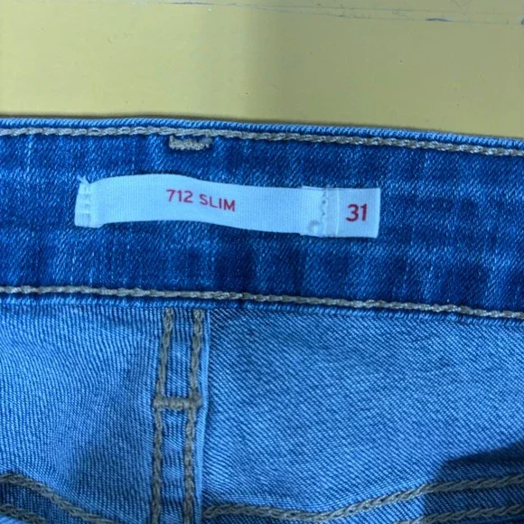 Levi Strauss 712 Slim Jeans Women Blue Denim Medium Wash Size 31 #863 - Picture 7 of 7